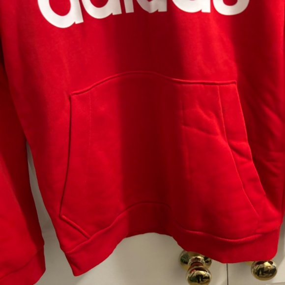 NWT Adidas L/S Red Branded Hoodie - Picture 9 of 11